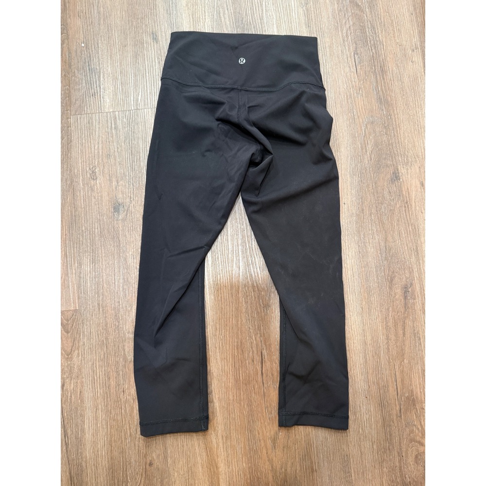 Lululemon wunder crop Leggings Black Women's Size‎ 4 - Picture 2 of 7